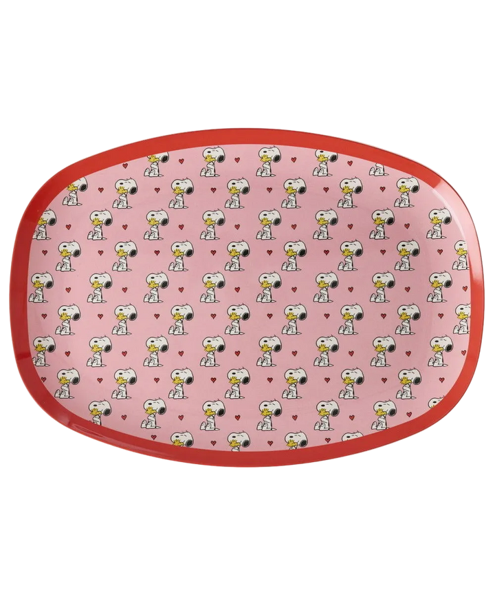 Rectangular Plate with Snoopy Print - Pink - EARLY JUNE DELIVERY - Rice By Rice