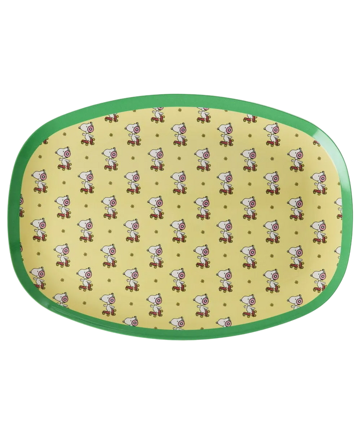 Rectangular Plate with Snoopy Print - Yellow - EARLY JUNE DELIVERY - Rice By Rice