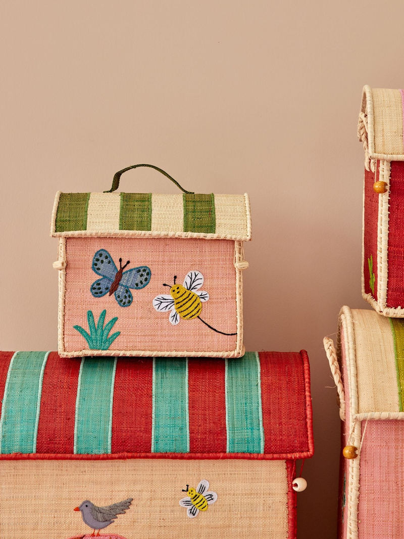 Raffia Kids Bag with Butterfly Theme - Rice By Rice