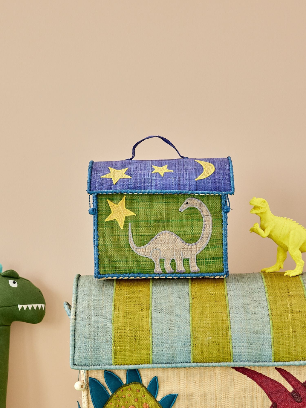 Raffia Kids Bag with Dinosaur Theme - Rice By Rice