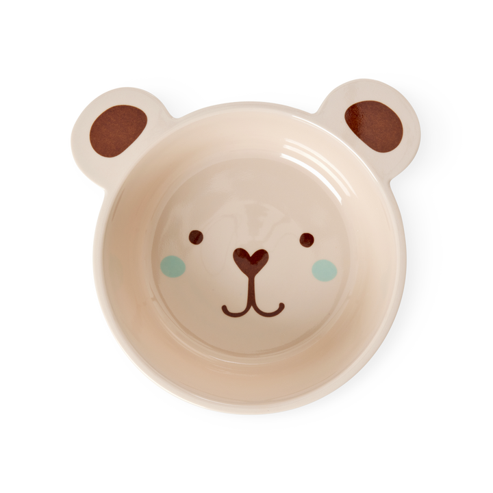 Melamine Kids Bowl | Brown Bear Print - 16.9oz - Rice By Rice