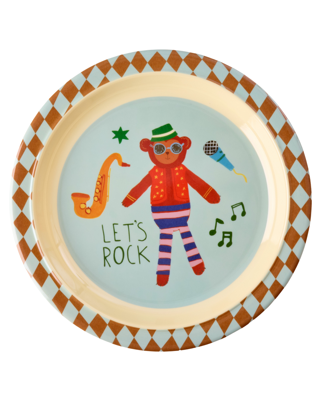 Kids Plate - Mint - Music Band