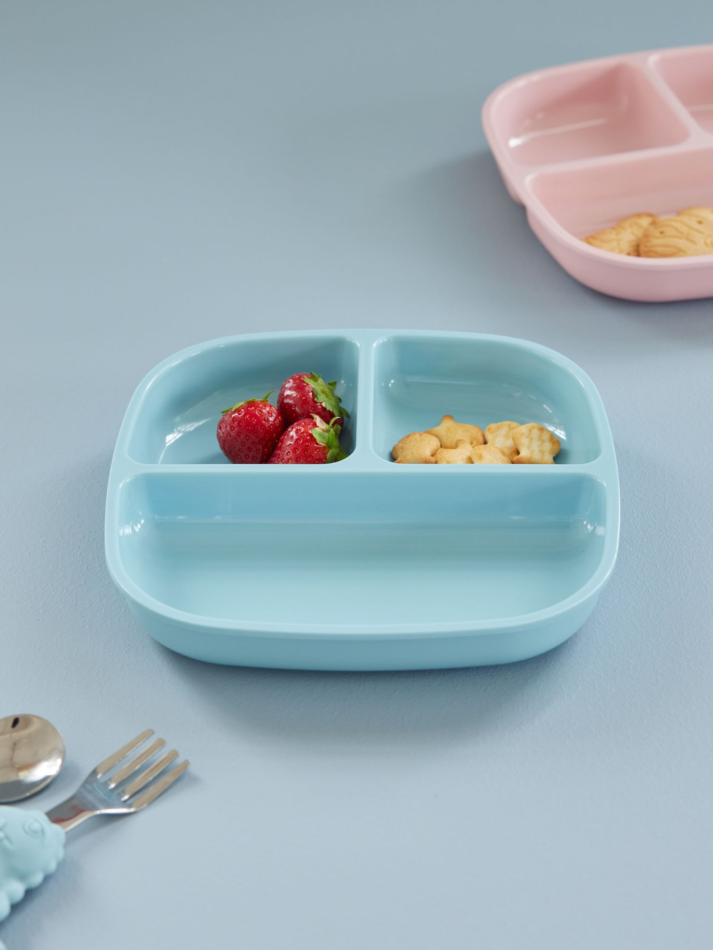 Melamine 3 - Room Kids Plate - Mint - Rice By Rice