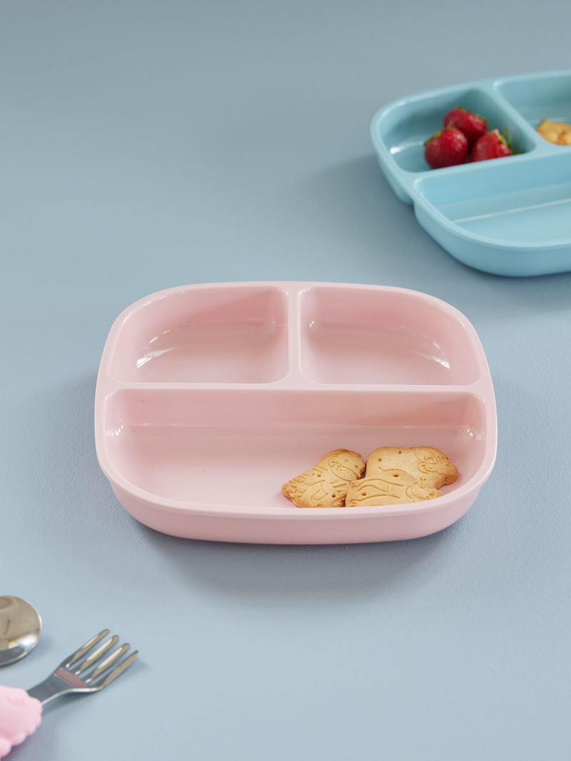Melamine 3 - Room Kids Plate - Soft Pink - Rice By Rice