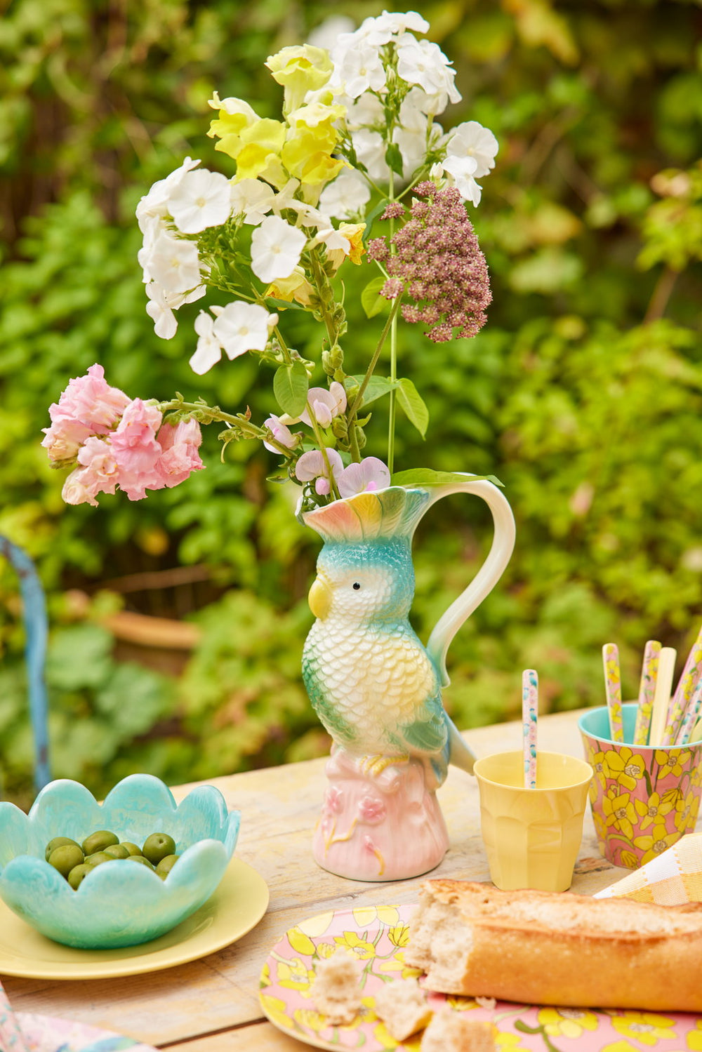 Bird Ceramic Jug - Mint - Rice By Rice