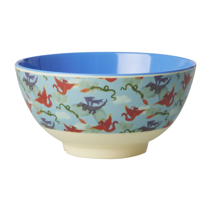 Medium Melamine Bowl - Dragon Print - Rice By Rice