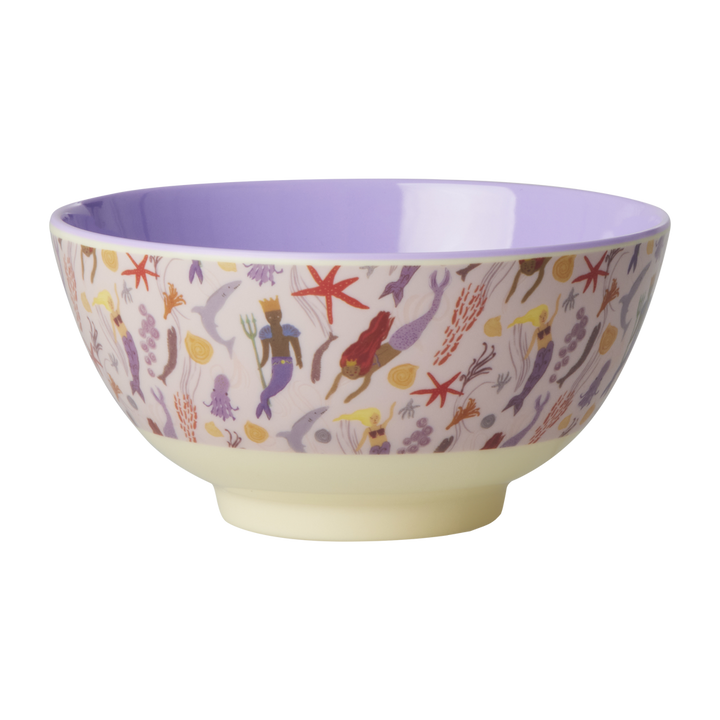 Medium Melamine Bowl - Mermaid Print - Rice By Rice