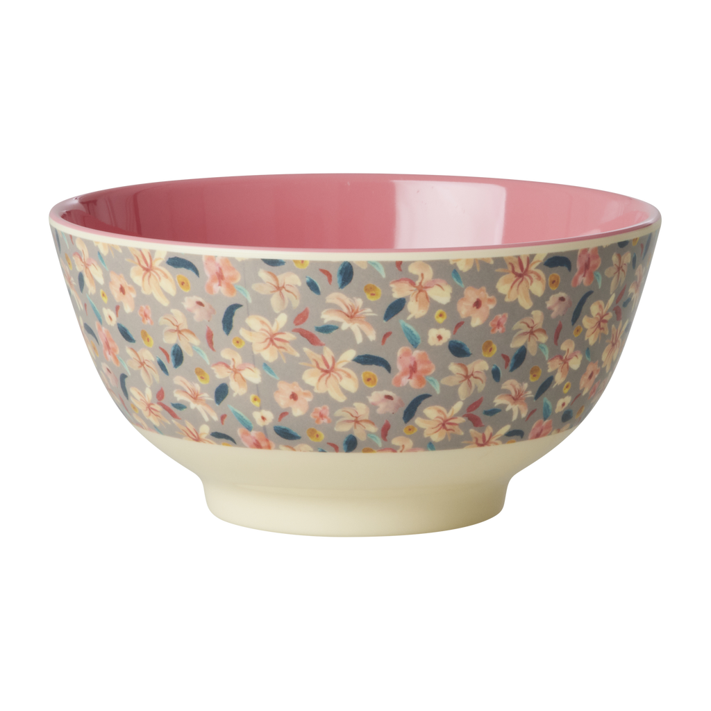 Medium Melamine Bowl - Small Sandy Flower Print - Rice By Rice