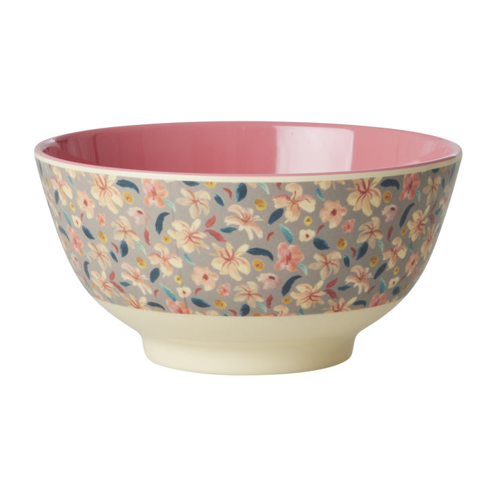 Medium Melamine Bowl - Small Sandy Flower Print - Rice By Rice