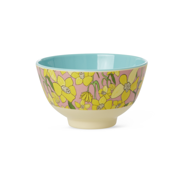 Small Melamine Bowl - Daffodils Print - 10.1oz - Rice By Rice