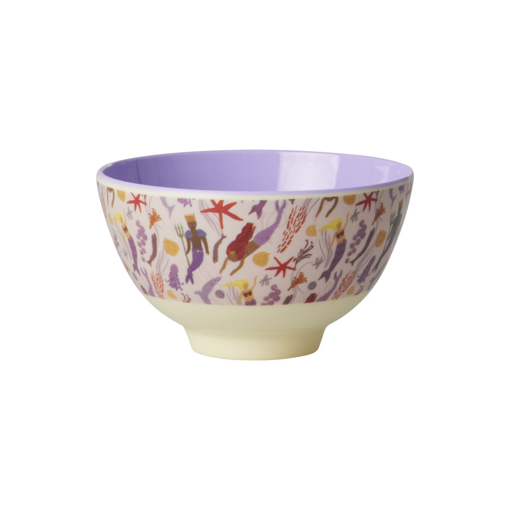 Small Melamine Bowl - Mermaid Print - Rice By Rice