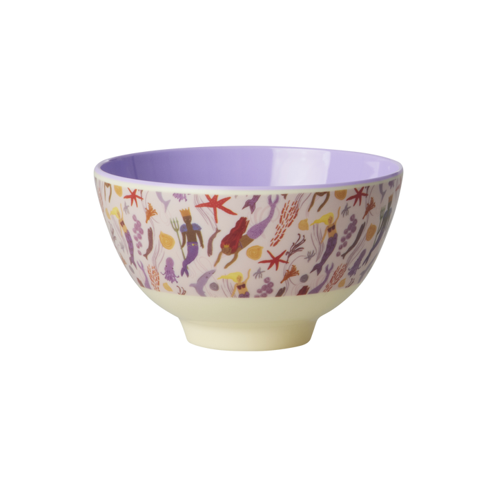 Small Melamine Bowl - Mermaid Print - Rice By Rice