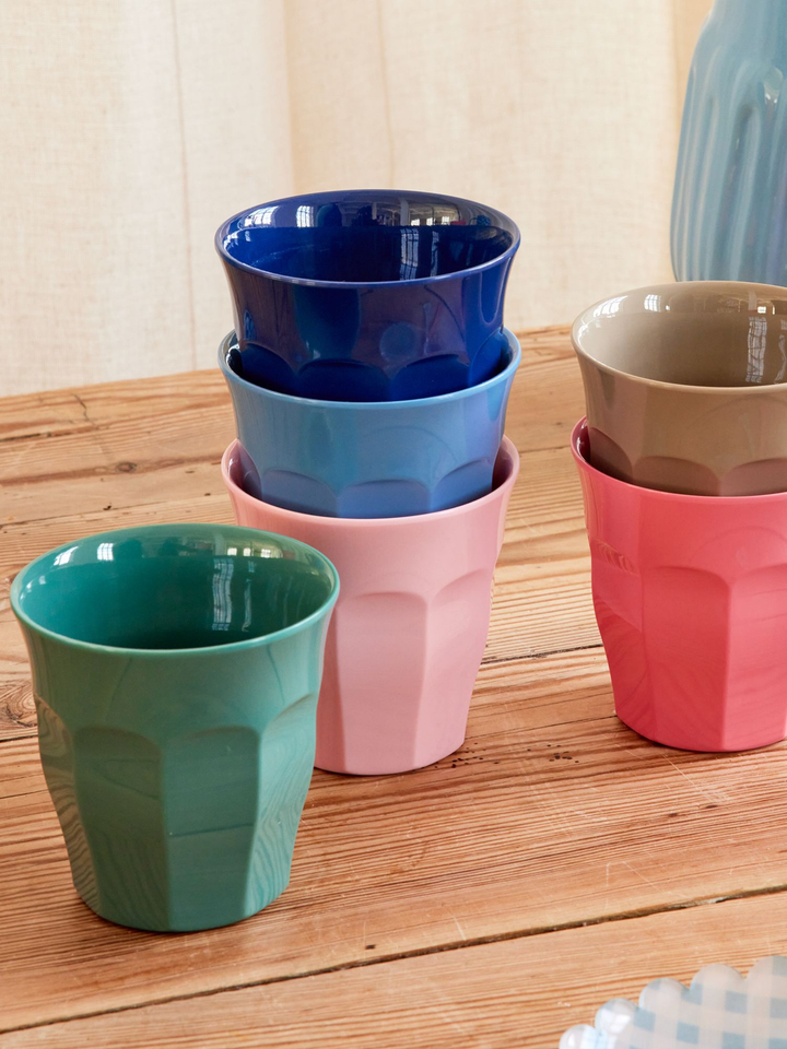 Medium Melamine Cup - A New York Minute Colors Set of 6 cups - Rice By Rice