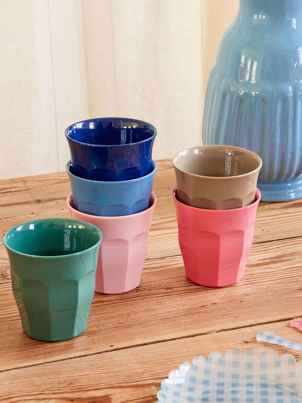 Medium Melamine Cup - A New York Minute Colors Set of 6 cups - Rice By Rice