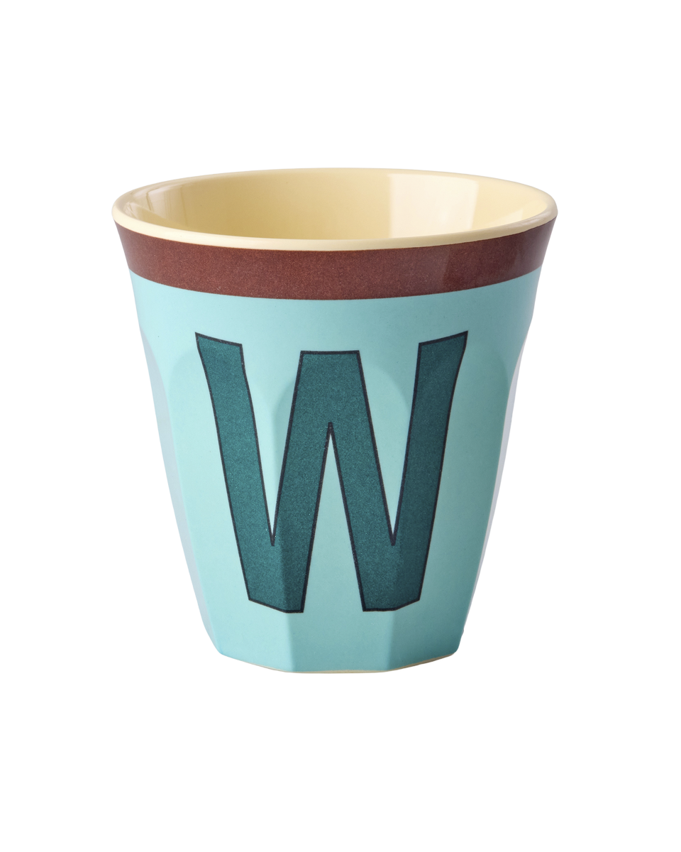 Melamine Cup with the Letter W - Vintage - Mint - Medium - 8.45 oz