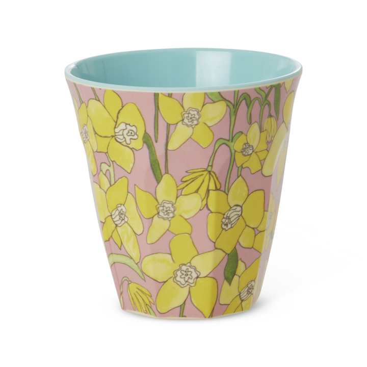 Melamine Medium Cup - Daffodils Print - 8.4oz - Rice By Rice