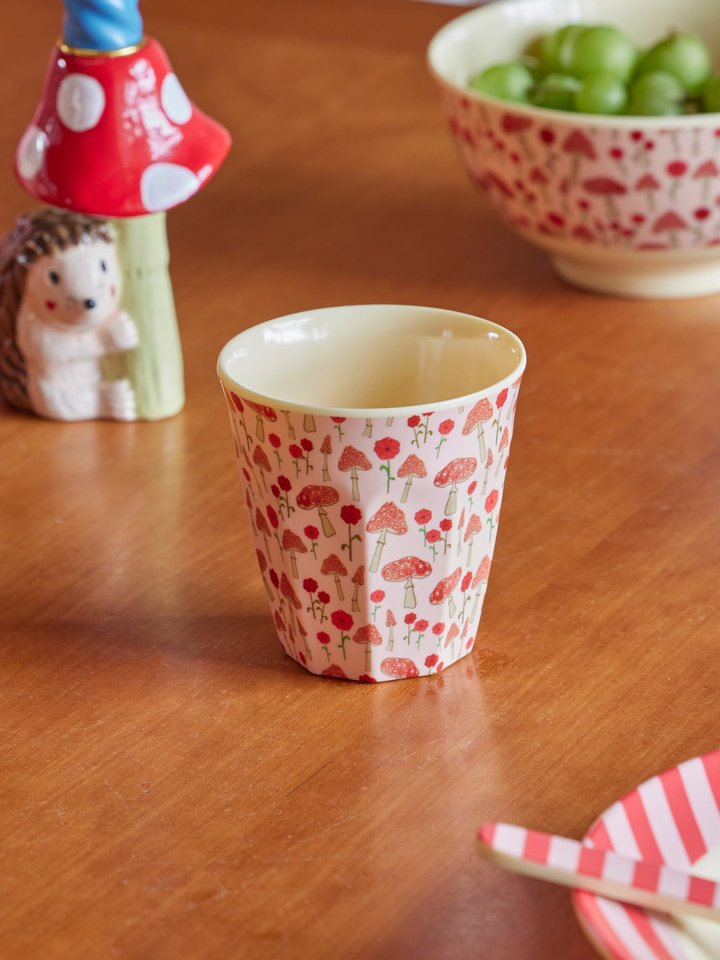 Medium Cup - Pink - Happy Forest Print - Rice By Rice