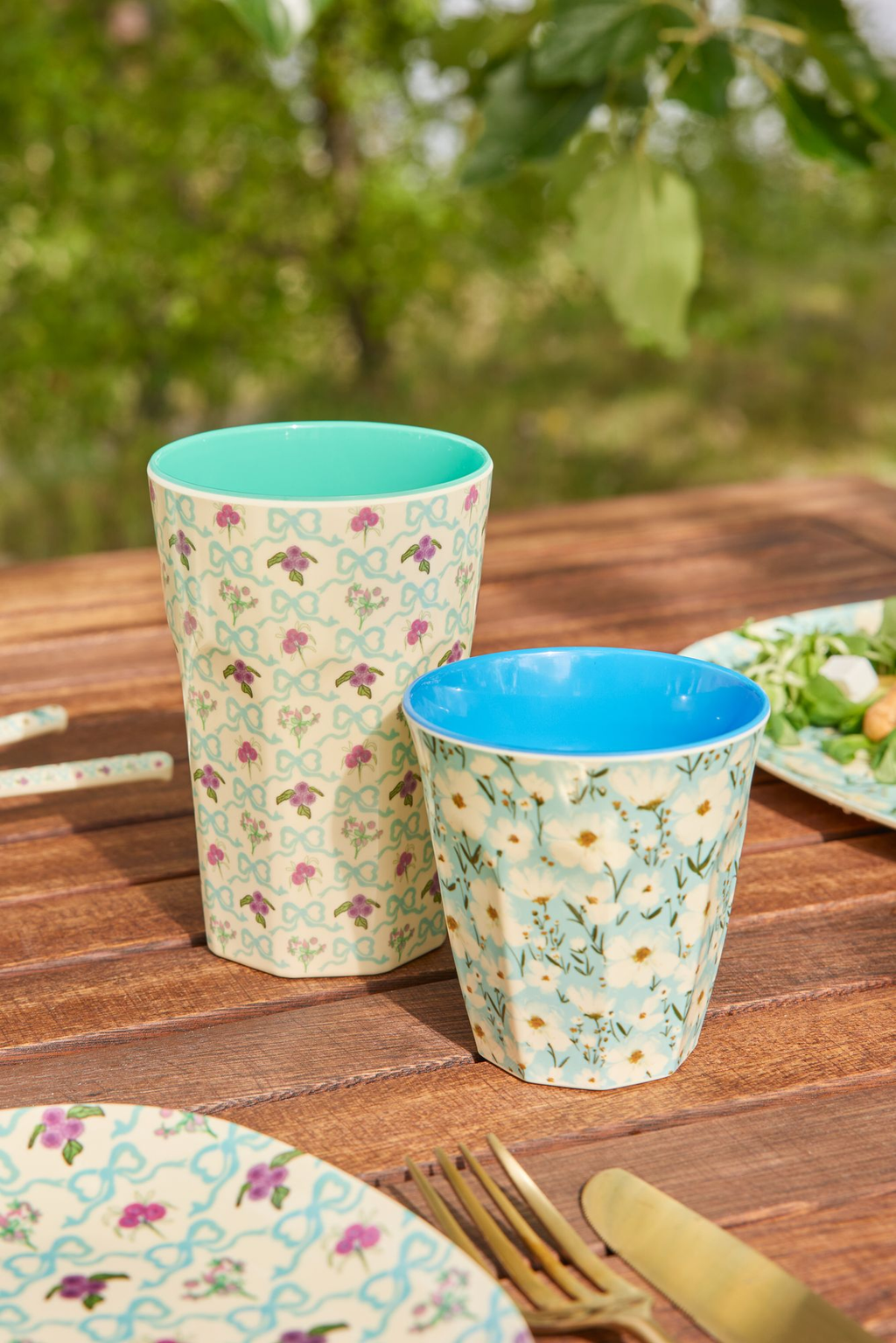 Melamine Mediun Cup - Summer Bloom Print - 8.4oz - Rice By Rice