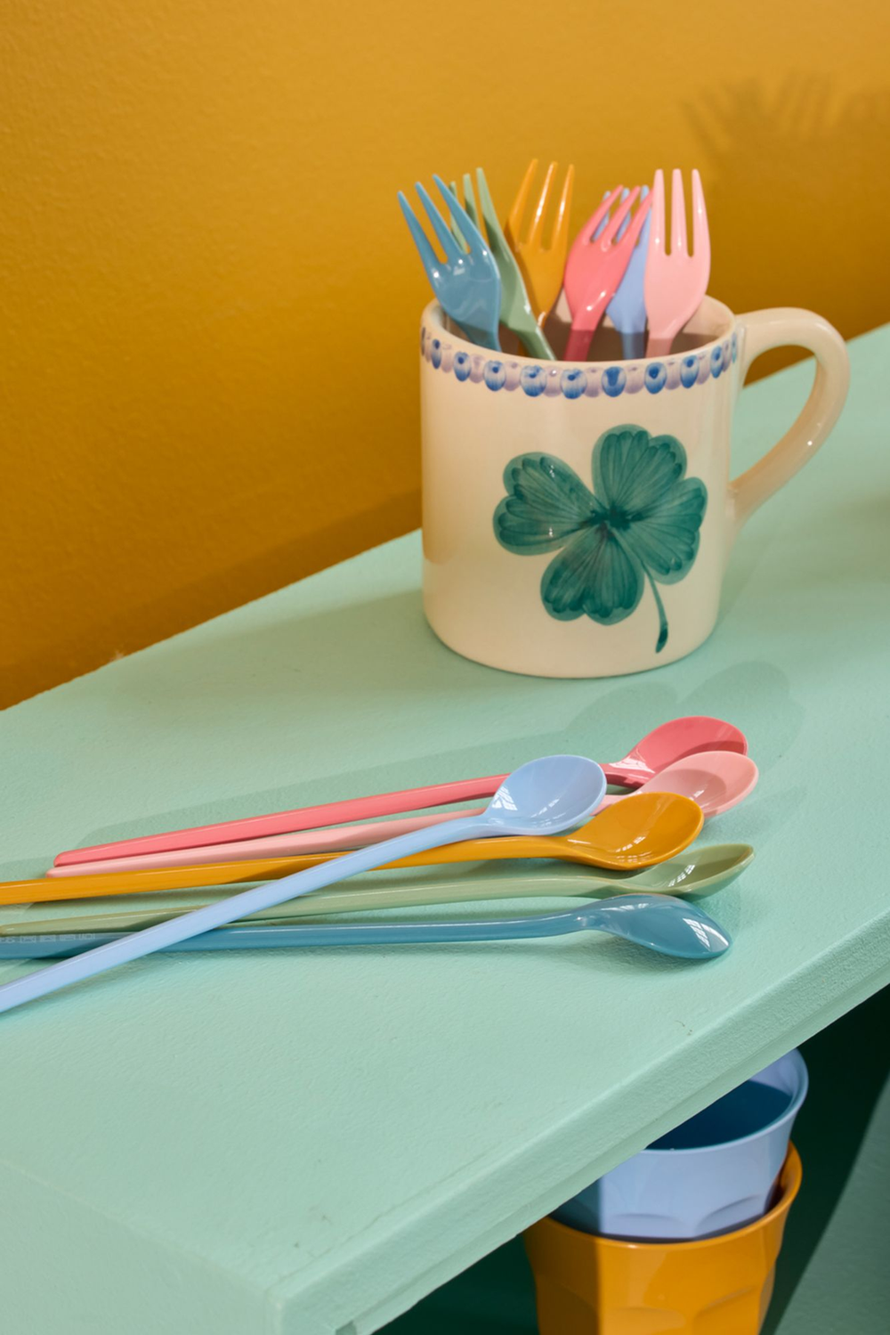 Melamine Cake Forks - All You Need is Love and…Set of 6 - Rice By Rice