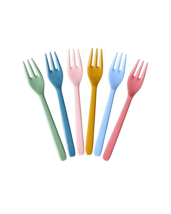 Melamine Cake Forks - All You Need is Love and…Set of 6 - Rice By Rice