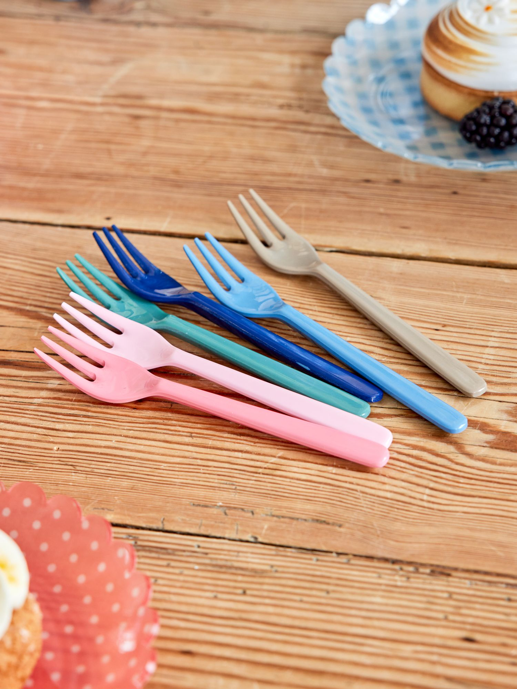 Melamine Cake Forks - A New York Minute Set of 6 - Rice By Rice