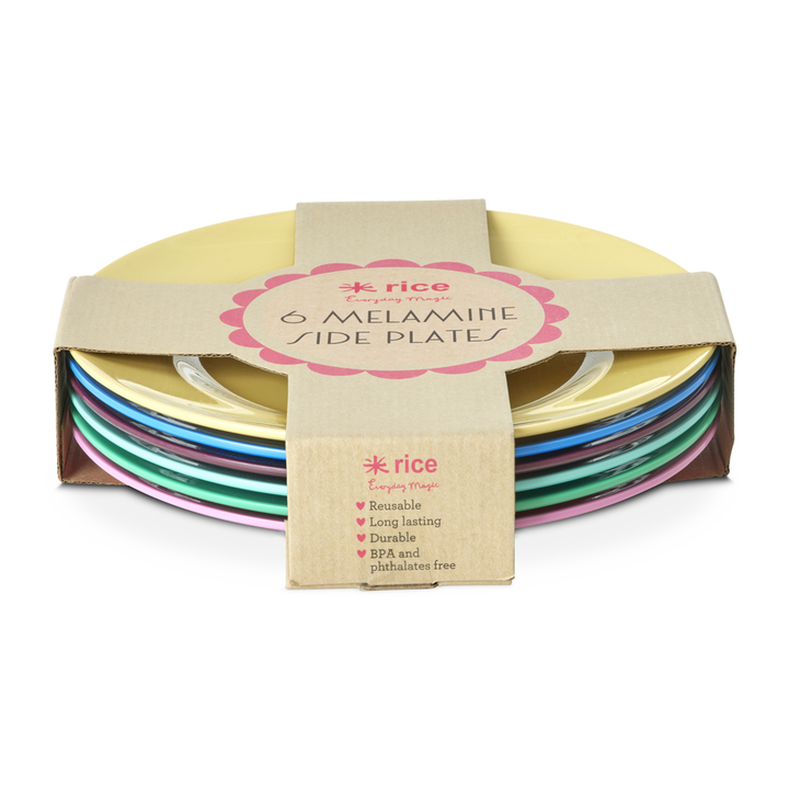 Melamine Lunch Plates in Assorted Show Your True Colors - Set of 6 Plates - Rice By Rice