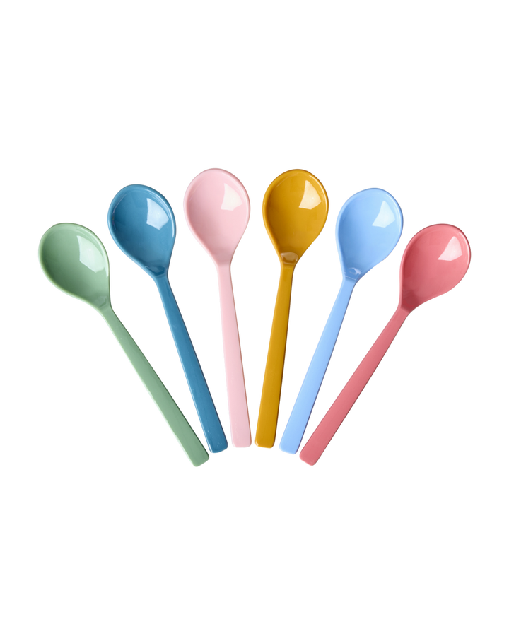 Melamine Teaspoon - All You Need is Love and...Set of 6 Spoons - Rice By Rice