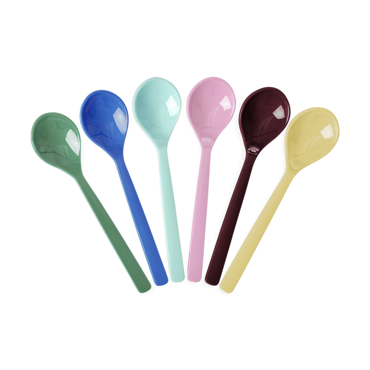 Melamine Teaspoon - Show Your Colors Set of 6 Spoons - Rice By Rice