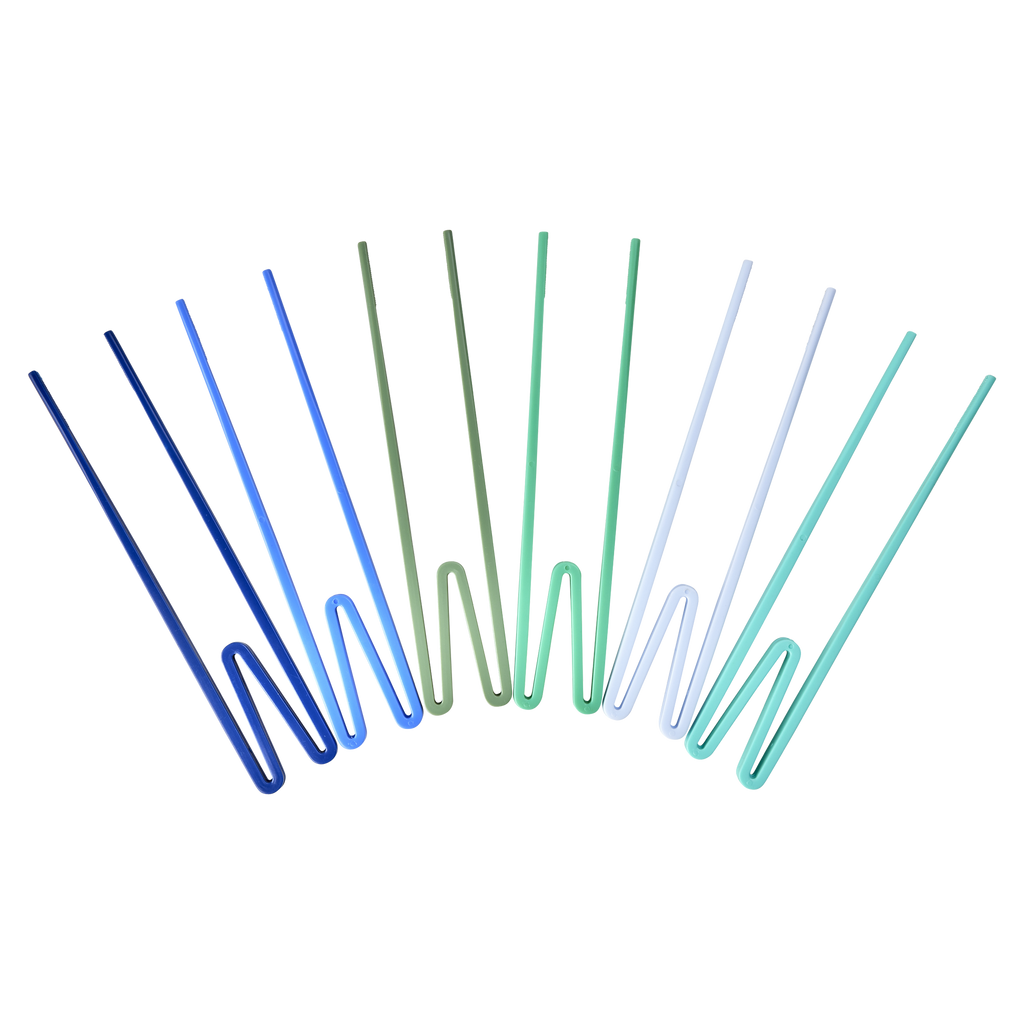 'Beginner Friendly' Chopsticks - Set of 6 Colors - Blue Tones - Rice By Rice