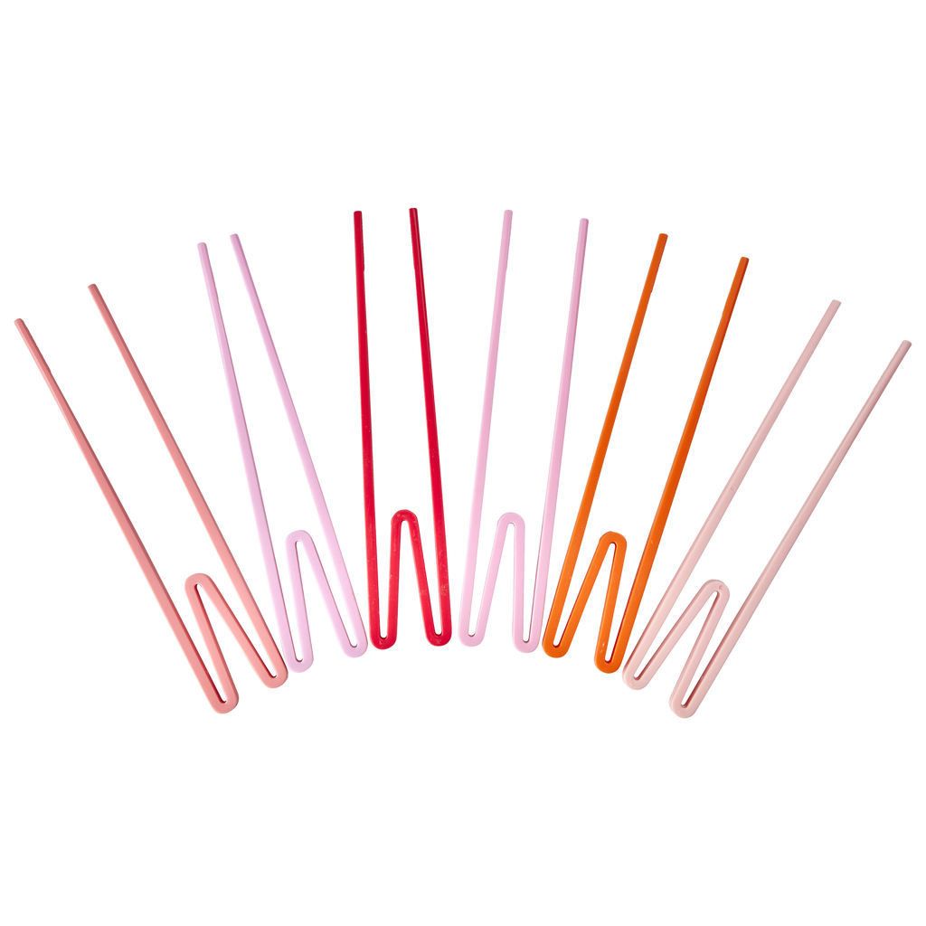 'Beginner Friendly' Chopsticks - Set of 6 Colors - Red Pink Tones - Rice By Rice