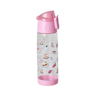 Plastic Drinking Bottle | Sweet Cake Print - Rice By Rice