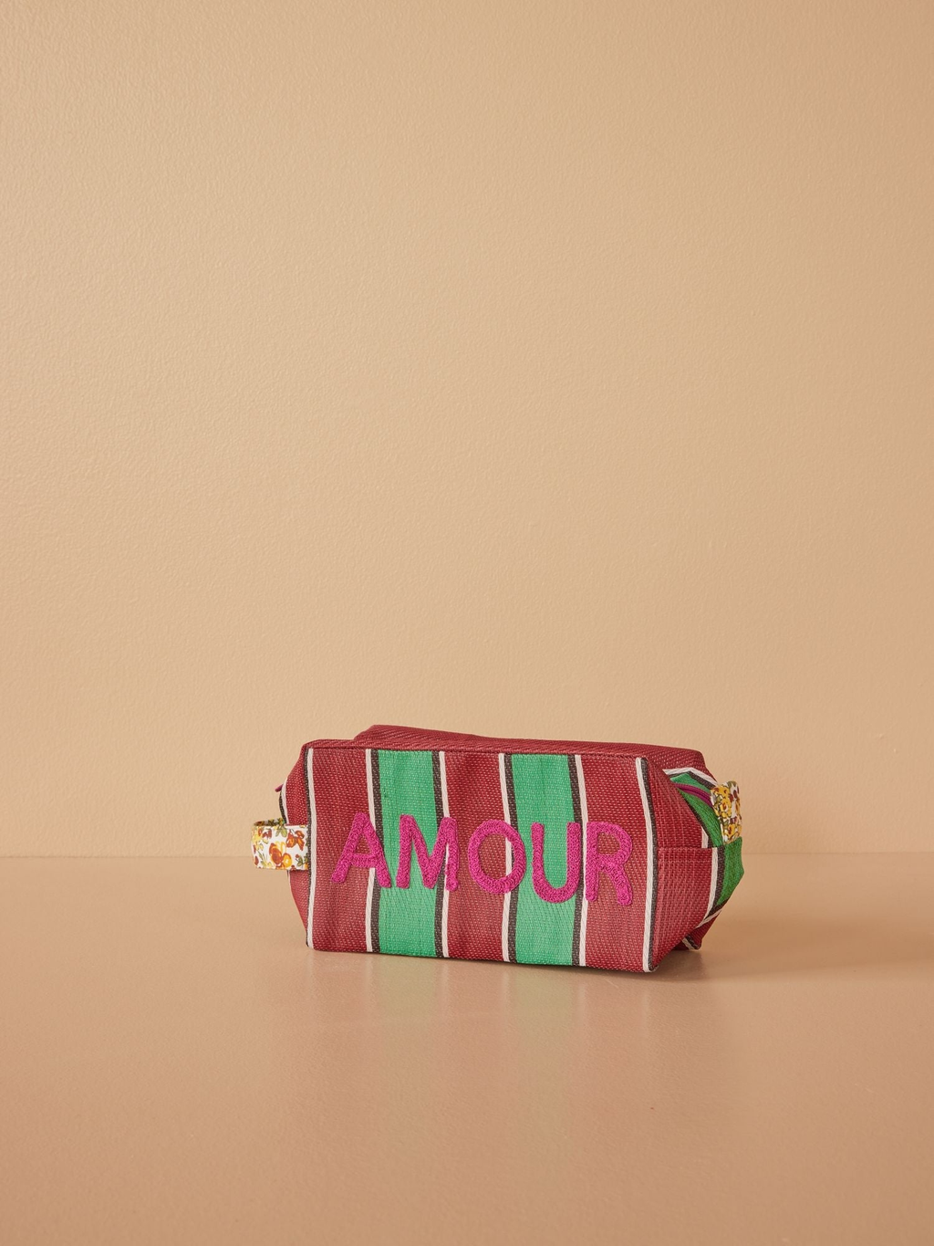 Recycled Plastic Toiletry Bag - Multicolor - Embroidery Print - Rice By Rice