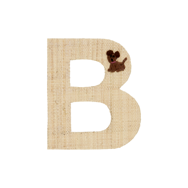 One Raffia Letter Sticker | Boy - B - Rice By Rice
