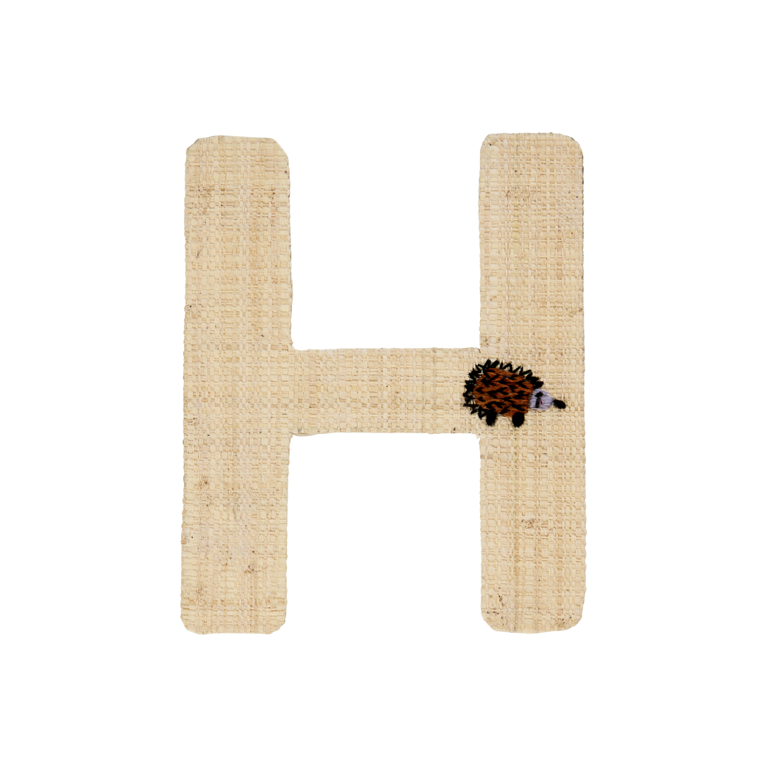 One Raffia Letter Sticker | Boy - H - Rice By Rice