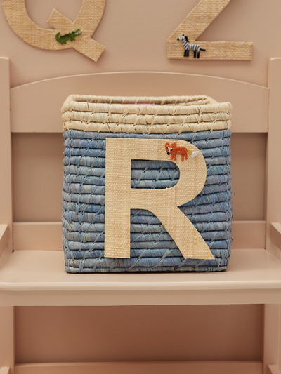 One Raffia Letter Sticker | Boy - R - Rice By Rice