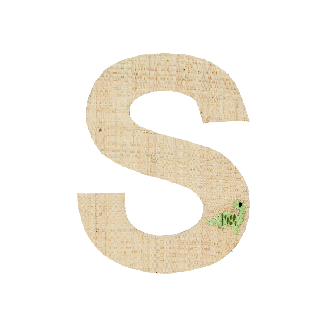 One Raffia Letter Sticker | Boy - S - Rice By Rice