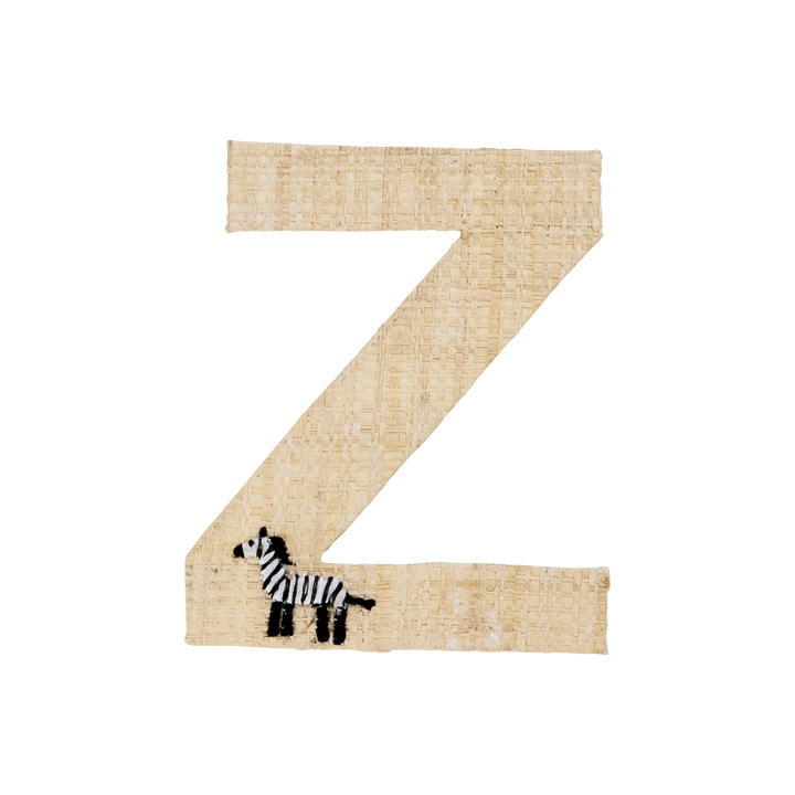 One Raffia Letter Sticker | Boy - Z - Rice By Rice