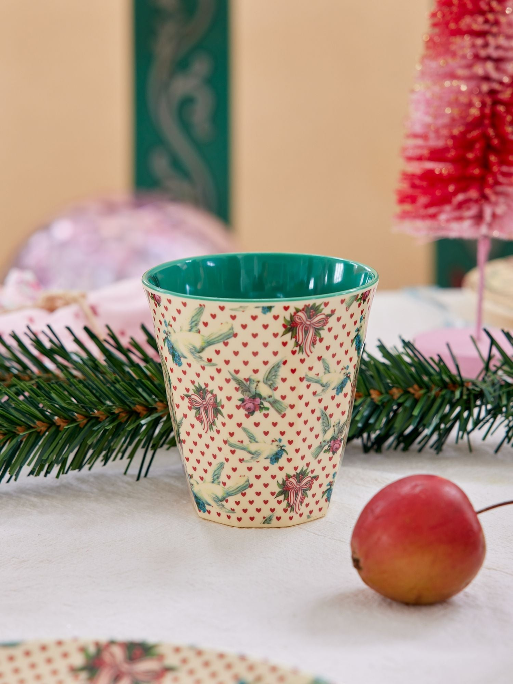 Melamine Cup in Medium with Dove Print - Rice By Rice