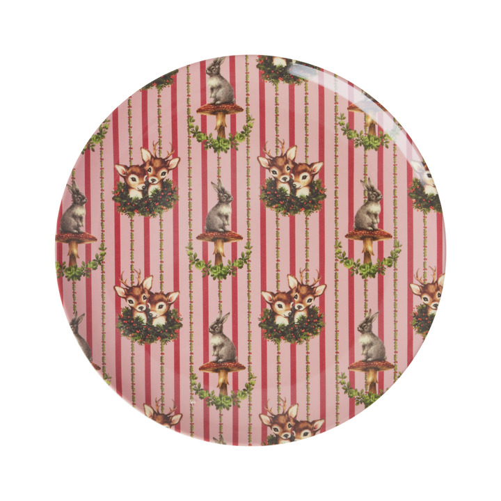 Melamine Lunch Plate | Christmas Sweet Forest Print - Rice By Rice