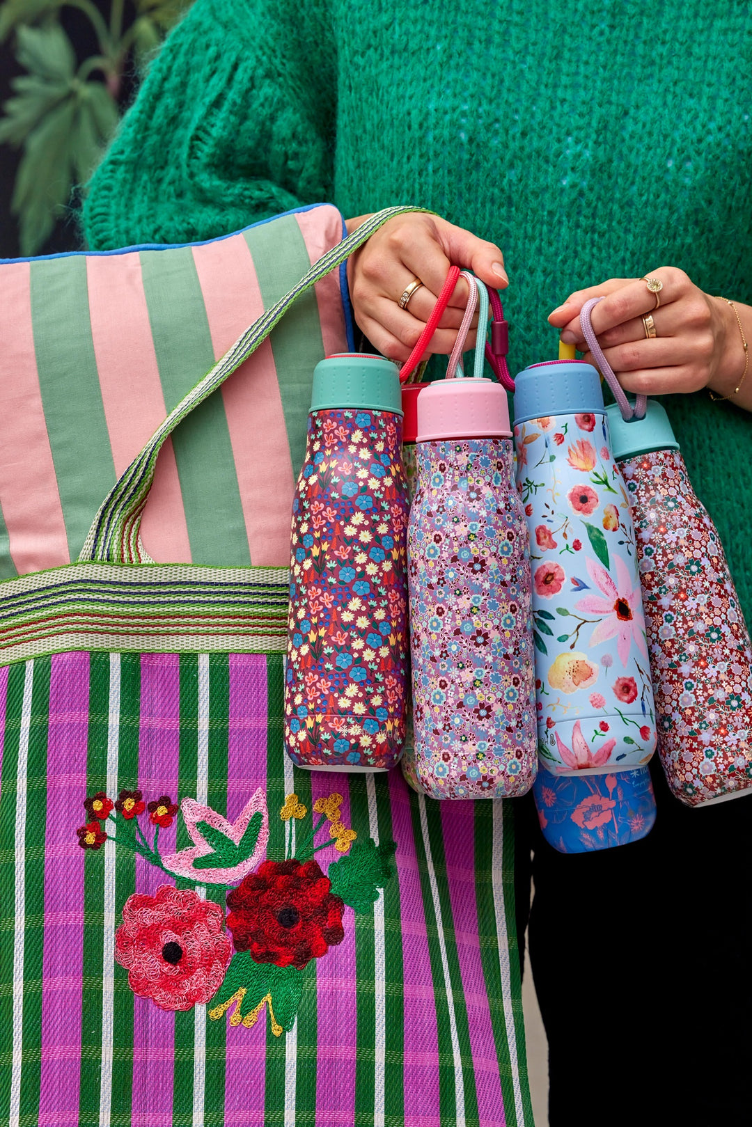 Stainless Steel Thermo Bottle | Floral Print - Rice By Rice