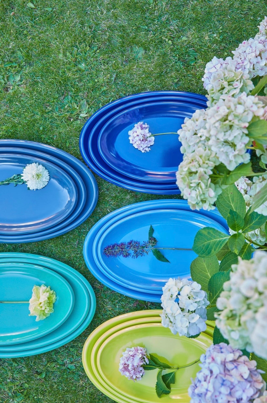 Medium Melamine Serving Dish - Dusty Blue - Rice By Rice