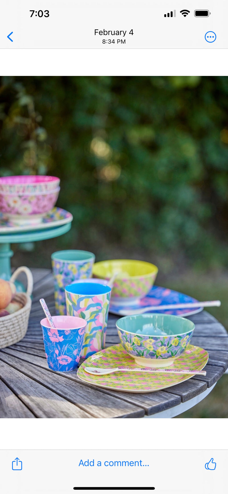 Medium Melamine Bowl - Purple - Fancy Pansy Prints - Rice By Rice