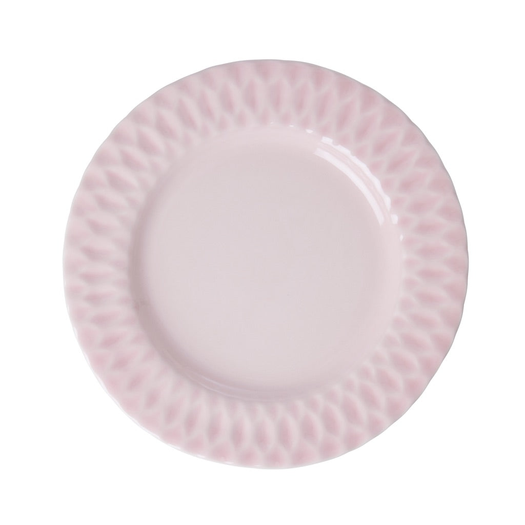 Ceramic Dinner Plate - Pink. Set of 6 plates - Rice By Rice