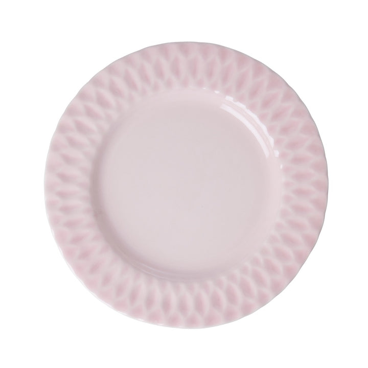 Ceramic Dinner Plate - Pink. Set of 6 plates - Rice By Rice