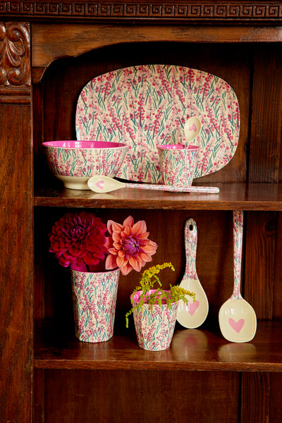 Melamine Tall Cup - Pink - Floral Field Print - Rice By Rice