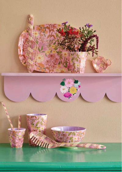 Medium Melamine Bowl - Soft Pink - Daisy Dearest Print - Rice By Rice