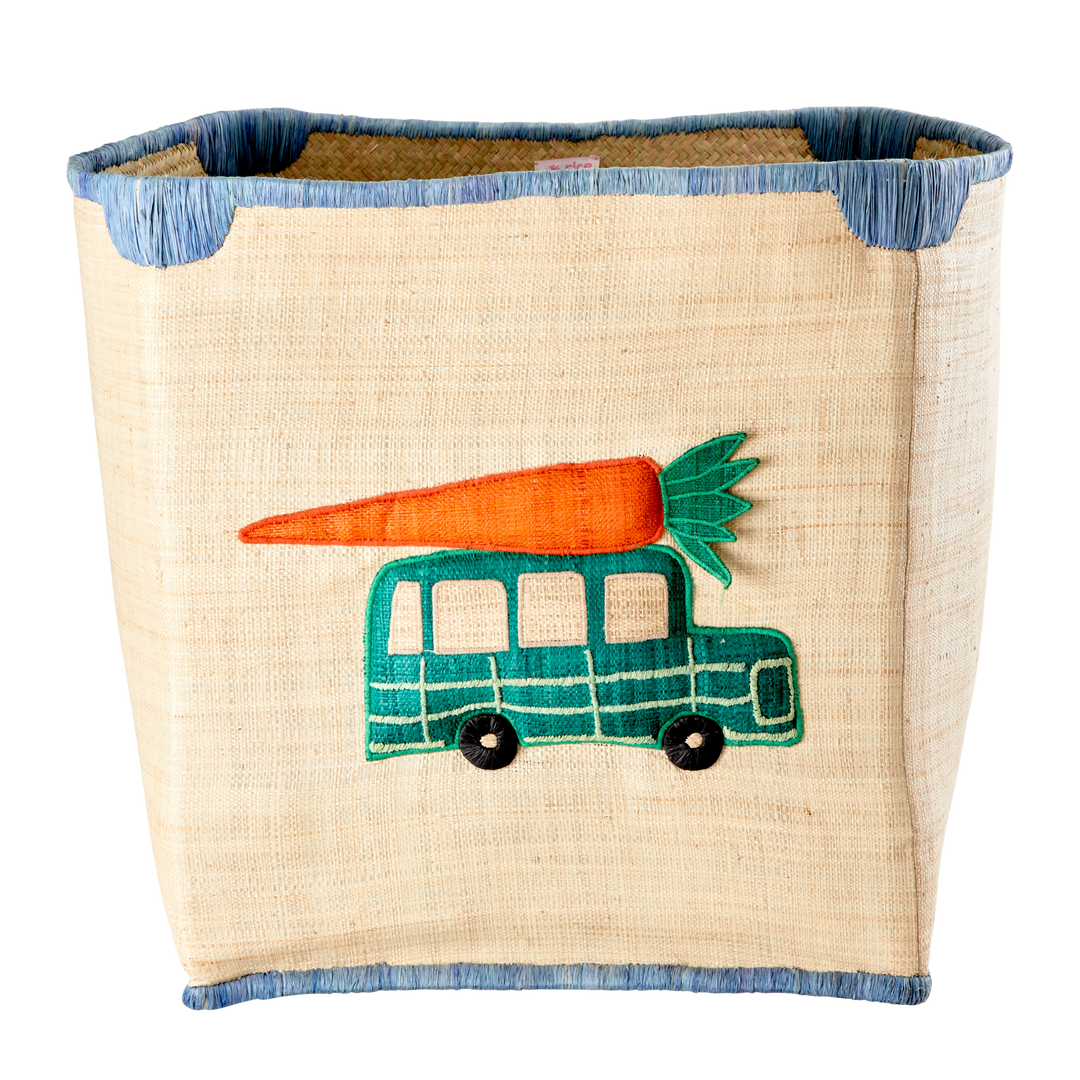 Large Raffia Basket - Natural - Rice By Rice