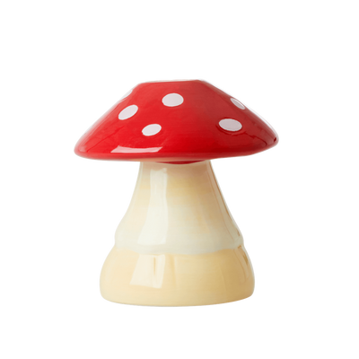 Ceramic Candle Holder with Mushroom - Shape Wide - Rice By Rice
