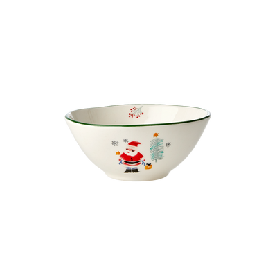 Ceramic Bowl with Santa Claus Print - Rice By Rice