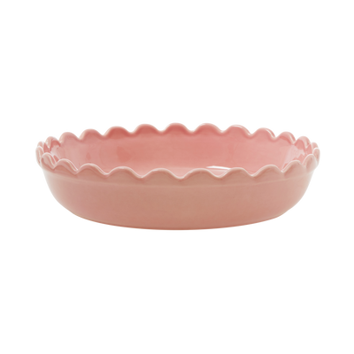 Small Round Stoneware Oven Dish - Soft Pink - Rice By Rice